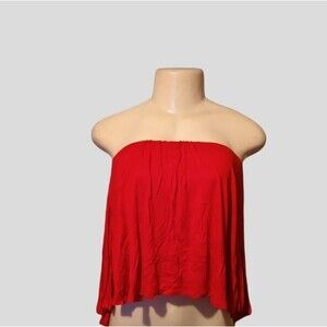 Red Open Back Tube Top S